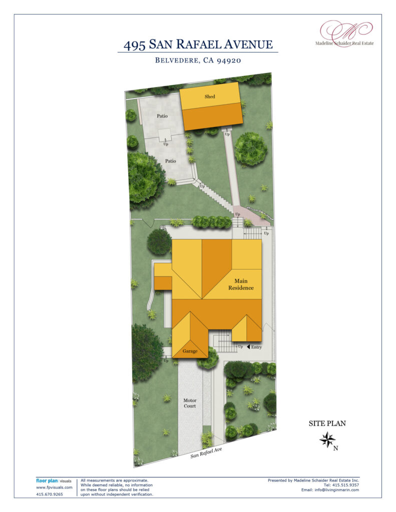 Site plan 495 San Rafael Ave, Belvedere, CA