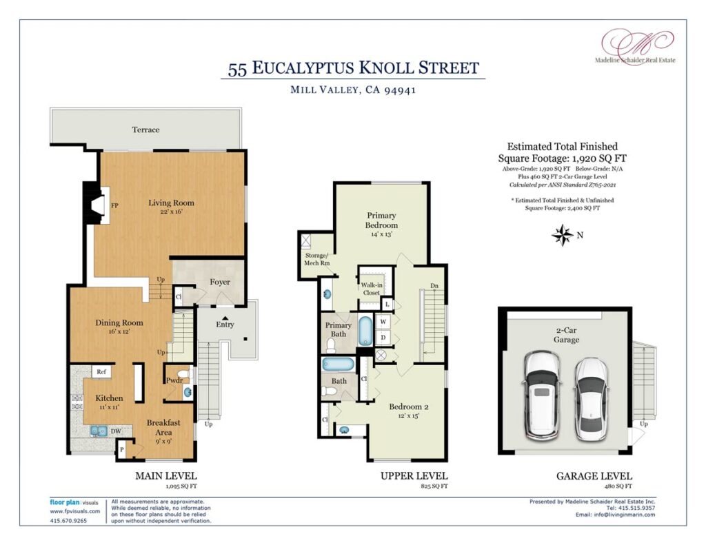 Floor plan of 55 Eucalyptus Knoll in Mill Valley